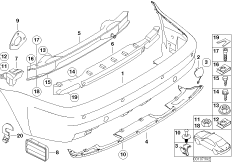 M trim panel, rear