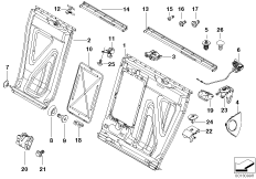 Seat, rear, seat frame, through-loading