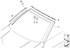 Glazing, mounting parts