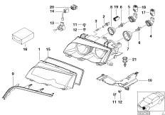 Single components for headlight