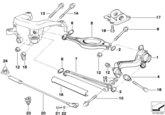 REAR AXLE SUPPORT/WHEEL SUSPENSION