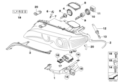 Single components f headlight Xenon/ALC