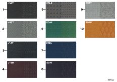 Sample page, cushion colours, fabric