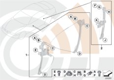Mounting kit, power window regulator