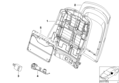 FRONT SEAT BACKREST FRAME/REAR PANEL