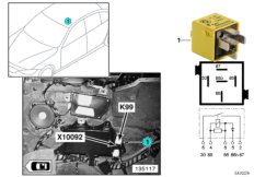 Relay, heated rear window, hardtop K99