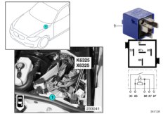 Relay, reversing light K6325