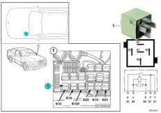 Relay, heated rear window K13