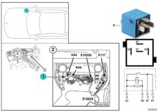 Relay, door lock heating K54
