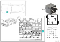 Relay, ABS pump motor K75