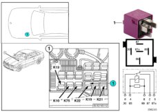 Relay, auxiliary fan stage 2 K22
