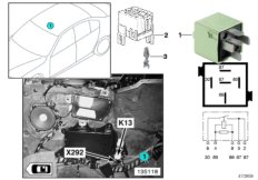 Relay, heated rear window K13