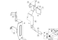 CD changer mounting parts