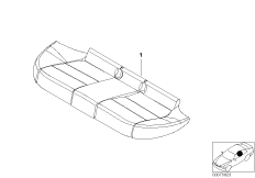 Individual cover, seat, rear, Alcantara