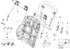 FRONT SEAT BACKREST FRAME/REAR PANEL