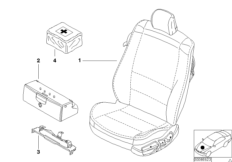 Seat, front, complete seat