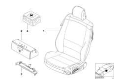 Seat, front, complete seat
