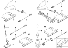Single parts f Cordless teleph. antenna