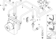 Front brake pipe, DSC